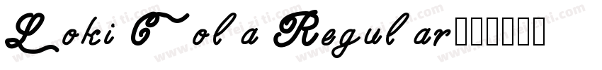 Loki Cola Regular字体转换